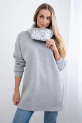 Bluza ocieplana z kapturem szara. Szare bluzy z kapturem damskie KESI, l, z bawełny. Za 297.97 zł.