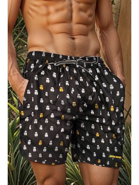 Admas Szorty kąpielowe w kolorze czarno-żółto-białym rozmiar: XL. Białe szorty sportowe męskie admas, xl, z materiału, outdoorowe. Za 143.50 zł.