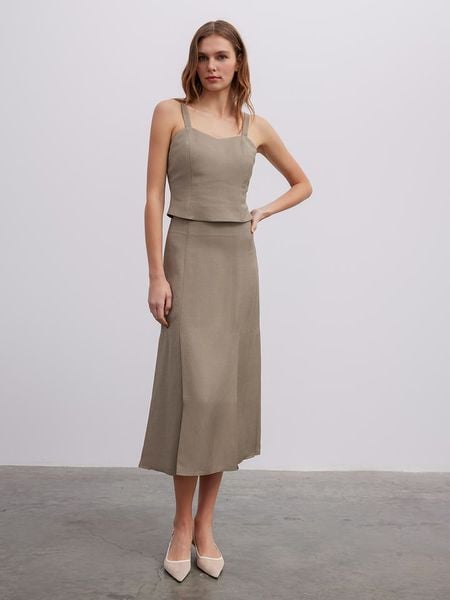 BGN Spódnica w kolorze jasnobrązowym rozmiar: 36. Brązowe spódniczki damskie BGN, bez wzorów, z podwyższonym stanem, midi. Za 87.40 zł.