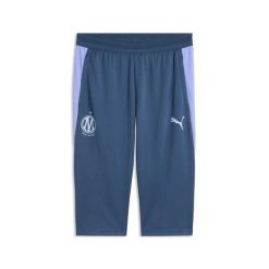 Spodnie treningowe 3/4 OM 2026/27. Niebieskie spodnie materiałowe męskie Puma, bez wzorów, z materiału, eleganckie. Za 325.00 zł.