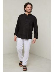 Lin Passion Koszula w kolorze czarnym rozmiar: XL/XXL. Czarne koszule męskie Lin Passion, xl, bez wzorów, z bawełny, bez kołnierzyka, bez ramiączek. Za 187.45 zł.