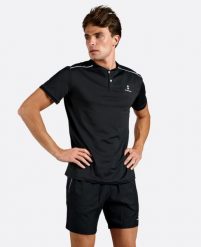 Koszulka polo męska Pro Flex. Czarne koszulki polo męskie NORDICDOTS, l, bez wzorów, z nylonu, bez ramiączek. Za 360.00 zł.