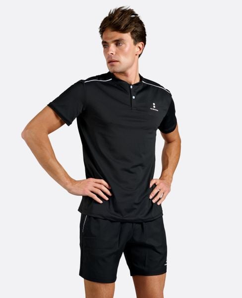 Koszulka polo męska Pro Flex. Czarne koszulki polo męskie NORDICDOTS, l, bez wzorów, z nylonu, bez ramiączek. Za 360.00 zł.