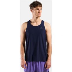 Koszulka bez rękawów męska Odlo Zeroweight Chill-Tec Running Tank 2.0. Niebieskie t-shirty sportowe męskie Odlo, l, z materiału, bez ramiączek, do biegania. Za 239.99 zł.