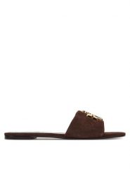 Tory Burch Klapki Eleanor Slide 174839 Brązowy. Brązowe klapki damskie Tory Burch, bez wzorów, ze skóry, bez obcasa. Za 1,279.00 zł.