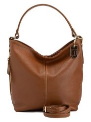 Lucca Baldi Skórzana torebka "Carrara" w kolorze jasnobrązowym - 36 x 28 x 12 cm rozmiar: onesize. Brązowe torebki klasyczne damskie Lucca Baldi, bez wzorów, z materiału, bez dodatków. Za 304.99 zł.