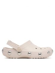 Crocs Klapki Classic Big Studded Clog 214236 Kremowy. Białe klapki damskie Crocs, bez wzorów, z tworzywa sztucznego, bez obcasa. Za 259.99 zł.