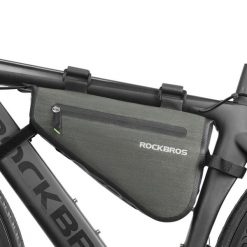 Rockbros Torba na ramę roweru AS-017 5 L - Ciemnozielona. Czarne torby męskie na ramię ROCKBROS, bez wzorów, z materiału, na ramię. Za 163.60 zł.