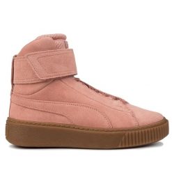 Buty damskie za kostkę sportowe Puma PLATFORM MID OW Wn’s. Brązowe buty sportowe na co dzień damskie Puma, bez wzorów, z gumy, trekkingowe. Za 158.00 zł.