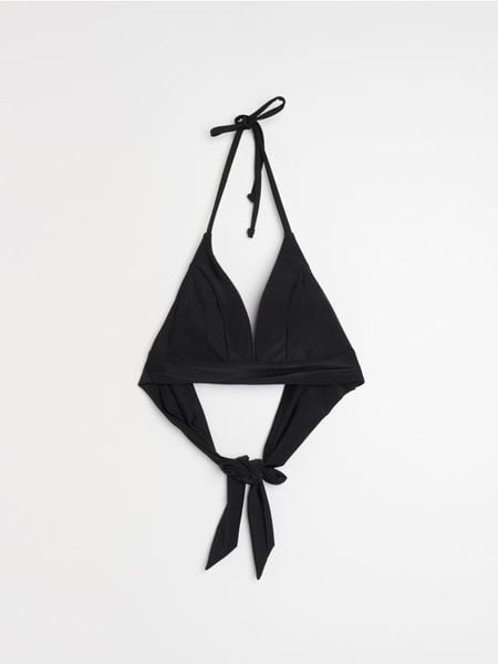 Góra od bikini o kroju braletki - czarny. Czarne bikini damskie Sinsay, bez wzorów. Za 25.99 zł.