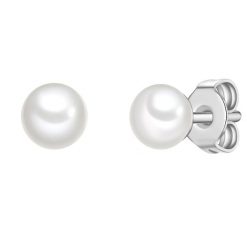 Glanzstücke München Kolczyki z perlami ze srebra próby 925 w kolorze srebrnym z perla hodowlana 1 ct Damski. Szare kolczyki damskie Glanzstücke München, z perłą, srebrne, na sztyftcie. Za 169.99 zł.