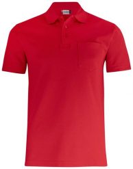 Clique Basic Polo Pocket – uniseksowa koszulka polo z kieszonką, bawełna – red. Czerwone koszulki polo męskie CLIQUE, m, bez wzorów, z bawełny, bez ramiączek. Za 125.35 zł.