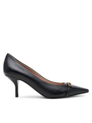 Emporio Armani Czółenka X3E488 XF271 00002 Czarny. Czarne czółenka damskie Emporio Armani, bez wzorów, ze skóry, bez obcasa. Za 1,469.00 zł.