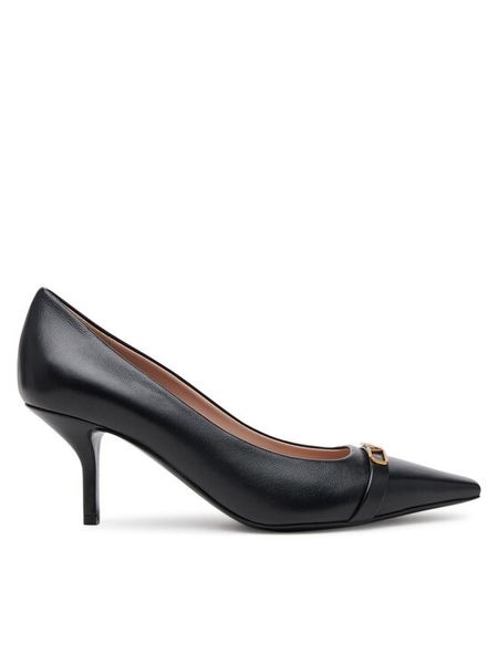 Emporio Armani Czółenka X3E488 XF271 00002 Czarny. Czarne czółenka damskie Emporio Armani, bez wzorów, ze skóry, bez obcasa. Za 1,469.00 zł.