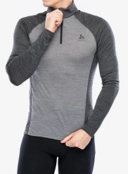 Bluza termiczna męska Odlo Natural Performance PW 150 BL. Szare bluzy bez kaptura męskie Odlo, m, z materiału. Za 274.99 zł.
