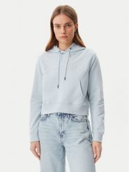 Guess Jeans Bluza W5GQ22 K68I4 Błękitny Regular Fit. Niebieskie bluzy bez kaptura damskie Guess Jeans, xl, z bawełny. Za 199.99 zł.