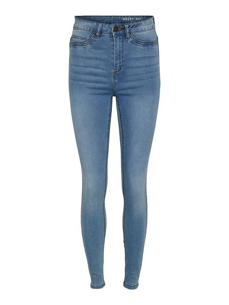 Noisy may Dżinsy "Nmcallie" - Skinny fit - w kolorze błękitnym rozmiar: W25/L30. Niebieskie jeansy damskie Noisy may, z podwyższonym stanem. Za 35.10 zł.