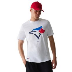 Koszulka Blue Jays Nos MLB Regular. Białe t-shirty sportowe męskie New Era, xl, z materiału, bez ramiączek, trekkingowe. Za 126.50 zł.