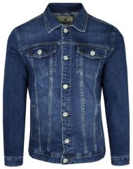 Kurtka Jeansowa Granatowa, Męska, Wiosenno-Letnia, Katana -PAKO JEANS. Niebieskie kurtki męskie Pako Jeans, na lato, m, bez wzorów, z bawełny, klasyczne, bez kaptura. Za 269.00 zł.