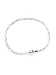 Pandora Srebrna bransoletka rozmiar: 17. Szare bransoletki damskie Pandora, srebrne. Za 260.35 zł.