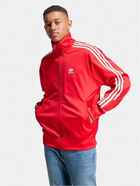 Adidas Bluza adicolor Classics IJ7060 Czerwony Loose Fit. Czerwone bluzy bez kaptura męskie Adidas, m, z syntetyku. Za 246.99 zł.