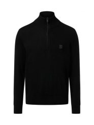 BOSS Orange sweter z dzianiny z kaszmirem - Kanobix Mężczyźni Bawełna czarny, S. Czarne swetry męskie Boss Orange, m, bez wzorów, z bawełny, bez kołnierzyka. Za 479.95 zł.