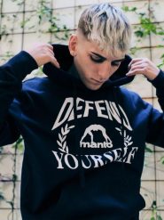 MANTO bluza z kapturem DEFEND granatowa. Niebieskie bluzy z kapturem męskie Manto, m, z bawełny. Za 269.99 zł.