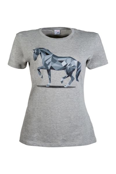 Damska koszulka z grafiką HKM Horse. Szare t-shirty damskie HKM, xs, bez wzorów, z materiału, bez kołnierzyka. Za 116.00 zł.