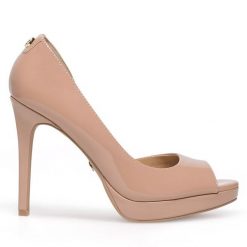 Szpilki Nine West. Brązowe szpilki Nine West, bez wzorów, bez obcasa. Za 219.99 zł.