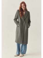 TATUUM Wełniany płaszcz w kolorze szarym rozmiar: 36. Szare płaszcze damskie Tatuum, bez wzorów, z wełny. Za 506.45 zł.