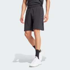 Szorty Club Tennis Climacool Stretch Woven. Czarne szorty męskie Adidas, bez wzorów, sportowe. Za 179.00 zł.
