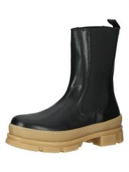 Steve Madden Skórzane sztyblety w kolorze czarno-beżowym rozmiar: 39. Brązowe botki damskie Steve Madden, sportowe, bez obcasa, bez zapięcia. Za 339.37 zł.