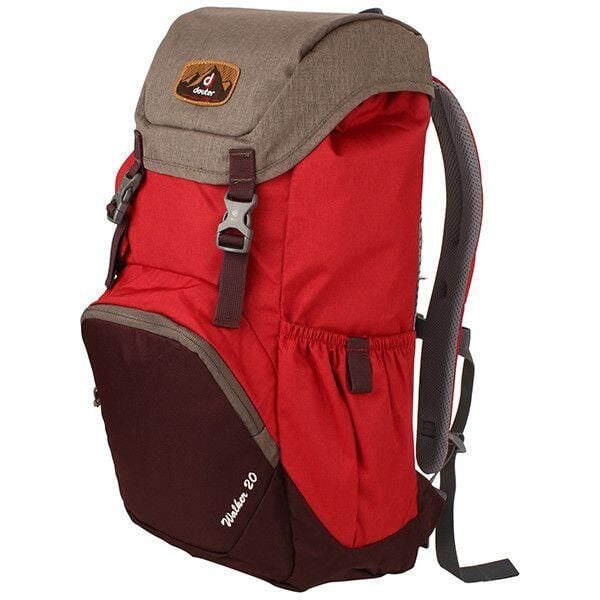 Plecak sportowy trekkingowy turystyczny miejski Deuter Walker 20L. Czerwone plecaki damskie Deuter, bez wzorów. Za 239.00 zł.
