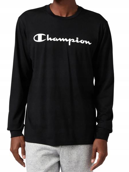 BLUZKA męska CHAMPION bawełniana czarna cienka longsleeve. Czarne koszulki męskie z długim rękawem CHAMPION, m, z bawełny. Za 129.00 zł.