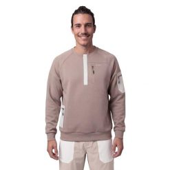 Męska techniczna bluza trekkingowa Siroko Tatras Sand. Brązowe bluzy bez kaptura męskie SIROKO, m, z dzianiny. Za 211.00 zł.