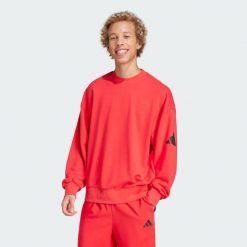 Bluza Essentials Loose Fit 3 Bar Logo. Czarne bluzy bez kaptura męskie Adidas, xl, z materiału. Za 249.00 zł.