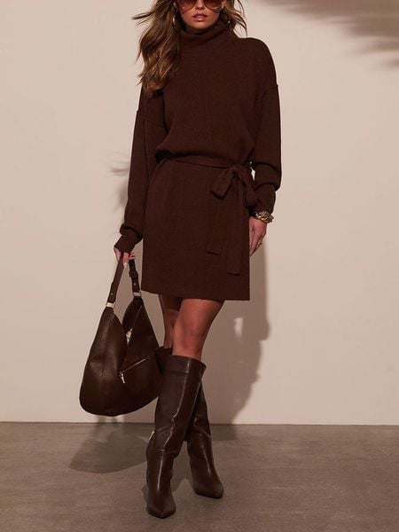 Milan Kiss Sukienka w kolorze brązowym rozmiar: S. Brązowe sukienki damskie Milan Kiss, na co dzień, s, bez wzorów, z tkaniny, bez kołnierzyka, bez ramiączek, mini, proste. Za 173.99 zł.