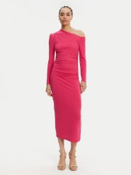 Rinascimento Sukienka koktajlowa CFC0122524003 Różowy Slim Fit. Czerwone sukienki damskie RINASCIMENTO, l, bez wzorów, z syntetyku, wizytowe, bez kołnierzyka, bez ramiączek. Za 249.99 zł.