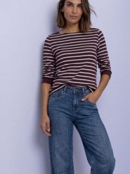 Street One koszulka z długim rękawem Kobiety Bawełna (100%) czerwony|biały, 42. Białe t-shirty damskie Street One, bez wzorów, z bawełny, bez kołnierzyka. Za 149.95 zł.