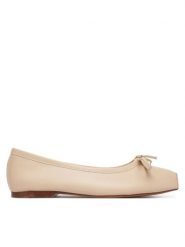 Balagan Baleriny Prima Beżowy. Brązowe baleriny damskie BALAGAN, bez wzorów, ze skóry, bez obcasa. Za 549.99 zł.