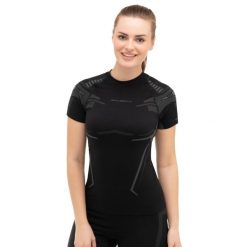 Koszulka termoaktywna Damska Brubeck DRY. Czarne bielizna termoaktywna damska Brubeck, m, bez wzorów, z poliamidu. Za 129.99 zł.