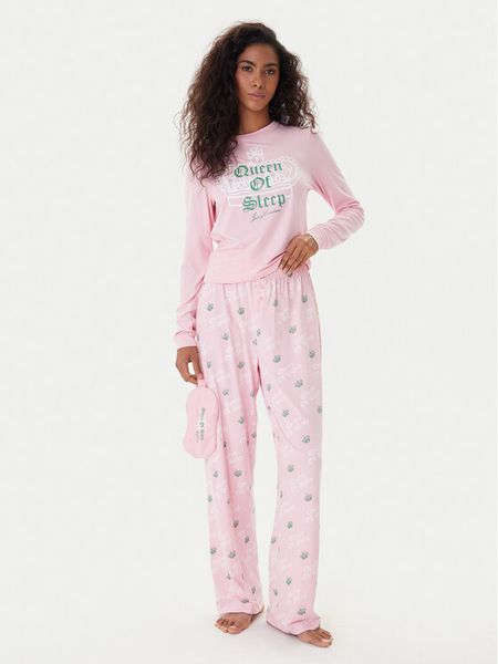 Juicy Couture Piżama JCLPJ225502 Różowy Regular Fit. Czerwone piżamy damskie Juicy Couture, xs, bez wzorów, z syntetyku, bez ramiączek. Za 289.99 zł.
