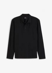 Koszulka polo z piki, długi rękaw. Niebieskie koszulki męskie z długim rękawem bonprix, m, z bawełny. Za 49.99 zł.