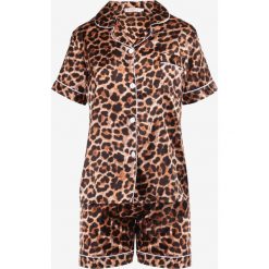 Brązowy Komplet Piżamowy Tolpey. Brązowe piżamy damskie Born2be, l, z aplikacjami, z satyny, bez ramiączek. Za 44.99 zł.