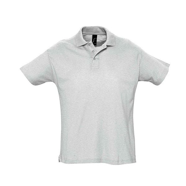 Męska Koszulka Polo Summer II Heather. Szare koszulki polo męskie SOL'S, m, bez wzorów, z bawełny, bez ramiączek. Za 74.99 zł.