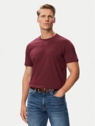 Beverly Hills Polo Club T-Shirt P-SS26M-TS41740FIG Bordowy Regular Fit. Czerwone koszulki polo męskie Beverly Hills Polo Club, m, bez wzorów, z bawełny, bez ramiączek. Za 149.99 zł.
