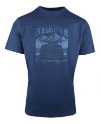 T-Shirt (Koszulka) Męska - Pako Jeans - Ciemnoniebieska, Nadruk. Niebieskie t-shirty męskie Pako Jeans, l, bez wzorów, z bawełny, bez kołnierzyka. Za 69.00 zł.