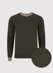 PAKO LORENTE – Melanżowy sweter męski. Zielone swetry męskie Pako Lorente, na jesień, m, bez wzorów, z bawełny, bez kołnierzyka. Za 149.99 zł.