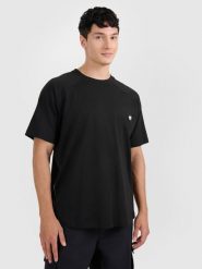 4F T-shirt oversize gładki męski - czarny XXL. Czarne t-shirty męskie 4f, m, bez wzorów, z bawełny, bez kołnierzyka. W wyprzedaży za 59.99 zł.