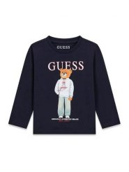 Guess Kids T-Shirt 183055 Niebieski Classic Fit. Niebieskie t-shirty chłopięce Guess Kids, z aplikacjami, bez ramiączek. Za 114.99 zł.